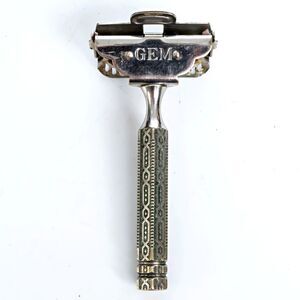 Vintage GEM Single Edge Safety Razor Art Deco Ornate Handle 1920s